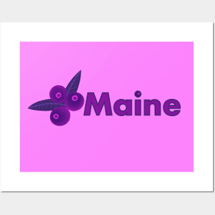 Maine Wild Blueberries Posters and Art